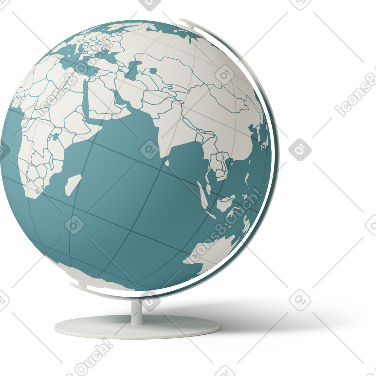 Globe illustrazione in stile 3D Casual life scarica in PNG, SVG
