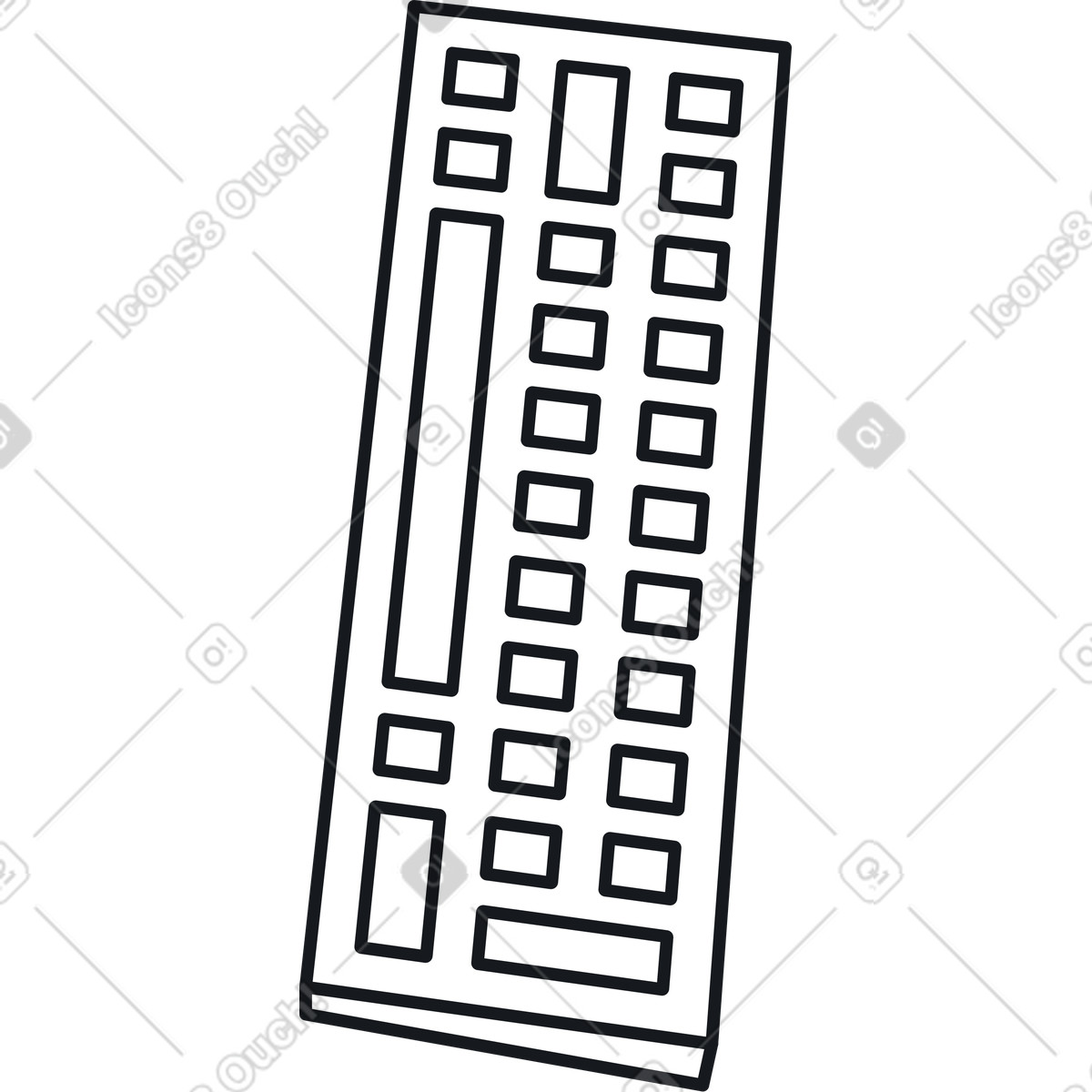 White keyboard illustration in Breeze style download in PNG, SVG