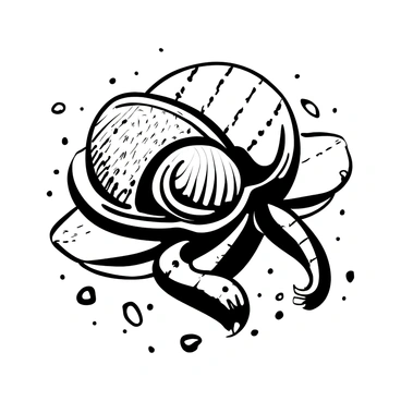 A close-up view of the "iridescent shell" of a "jewel beetle," showcasing the intricate patterns and textures on its surface. The shell is displayed under a microscope, emphasizing its glossy sheen and detailed structure. Small particles of dust and fibers are visible around the shell, highlighting its environmental context. The background is blurred to focus entirely on the beetle's shell.