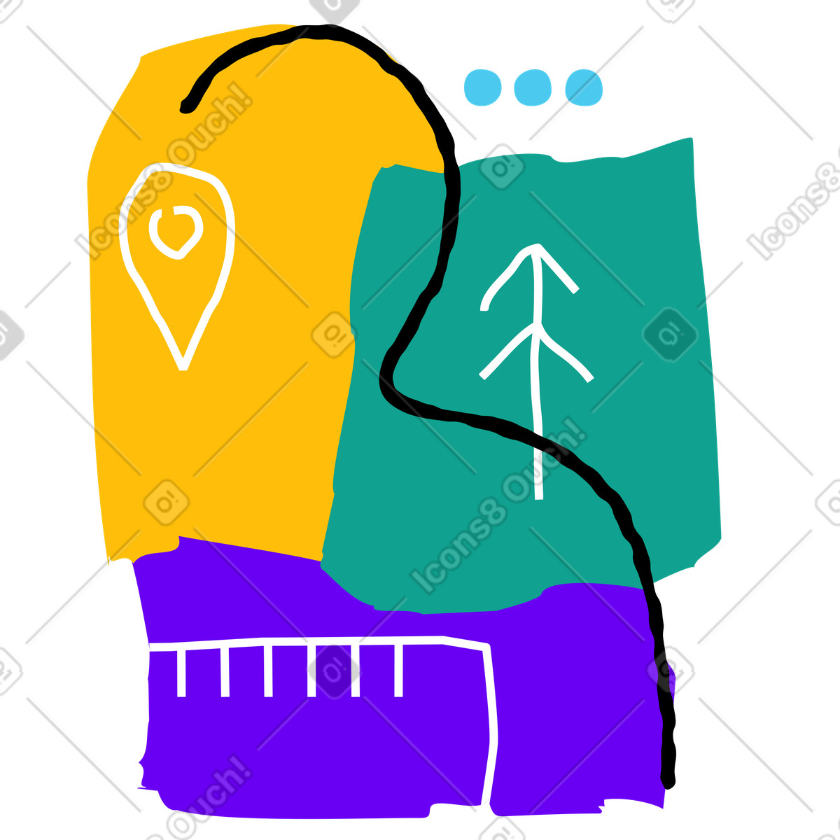 Ilustração de Paisagista em no estilo Puzzle para baixar em PNG, SVG