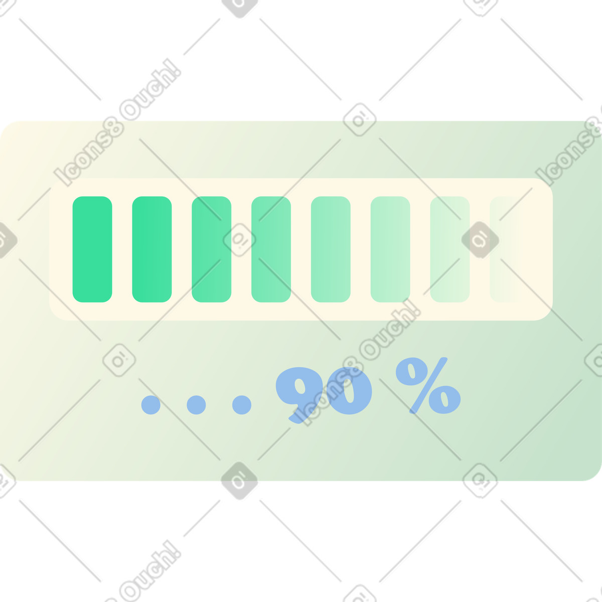 Progress bar illustration in PNG, SVG