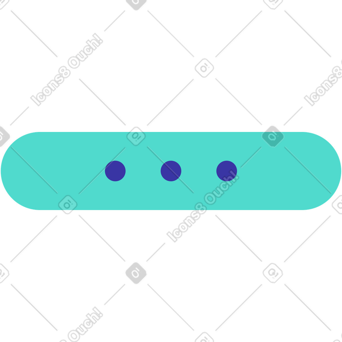 Ilustración Rectángulo con tres puntos en estilo Bright a descargar en PNG y SVG