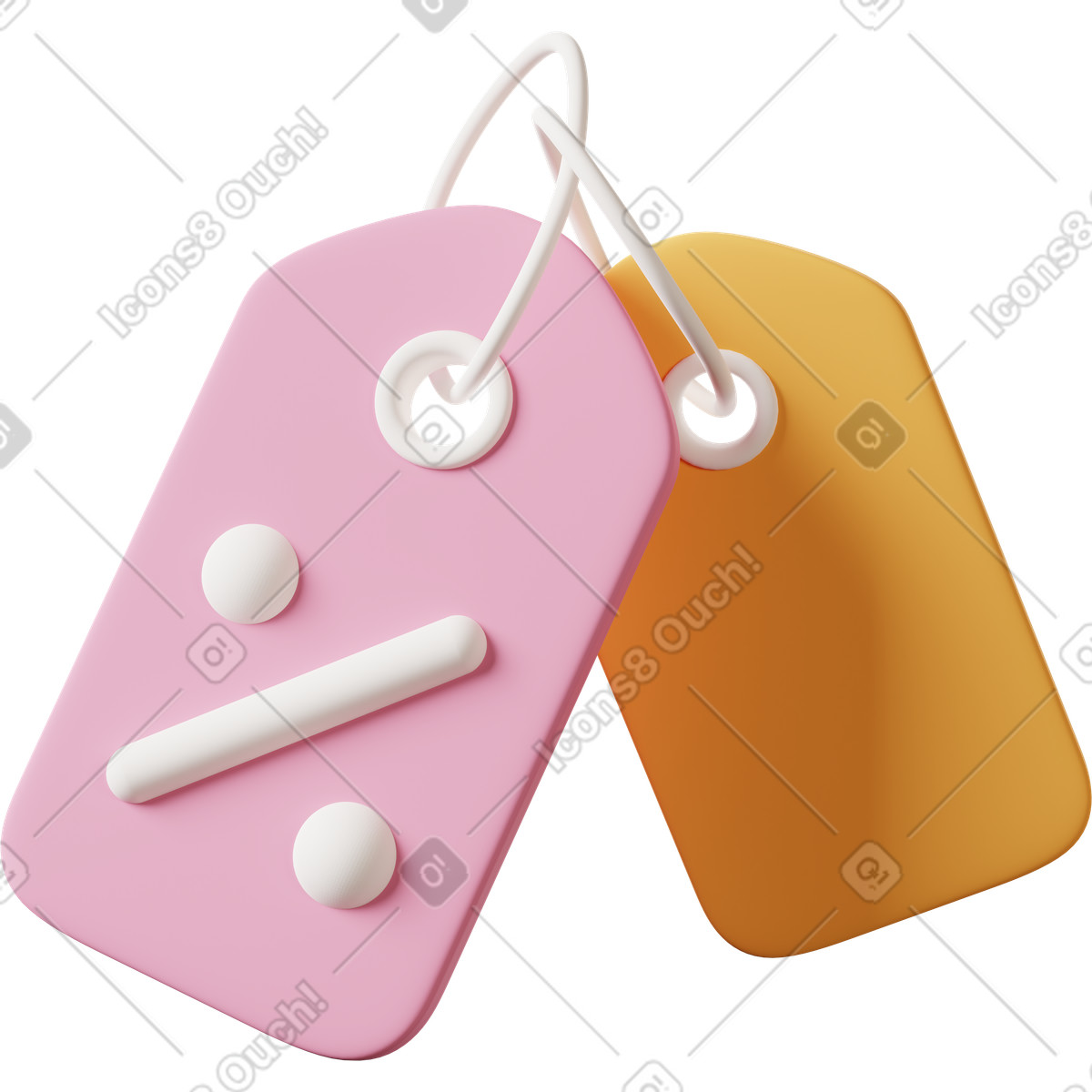 Ilustração de Two sale tags em no estilo 3D Casual life para baixar em PNG, SVG