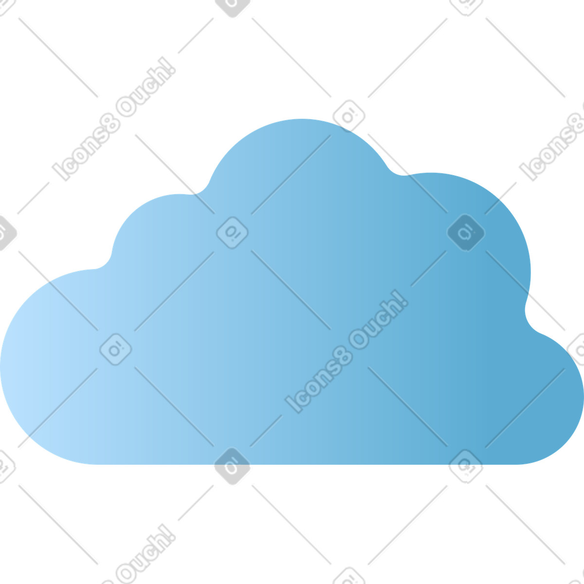 Concept 스타일의 구름 일러스트레이션 PNG, SVG 다운로드