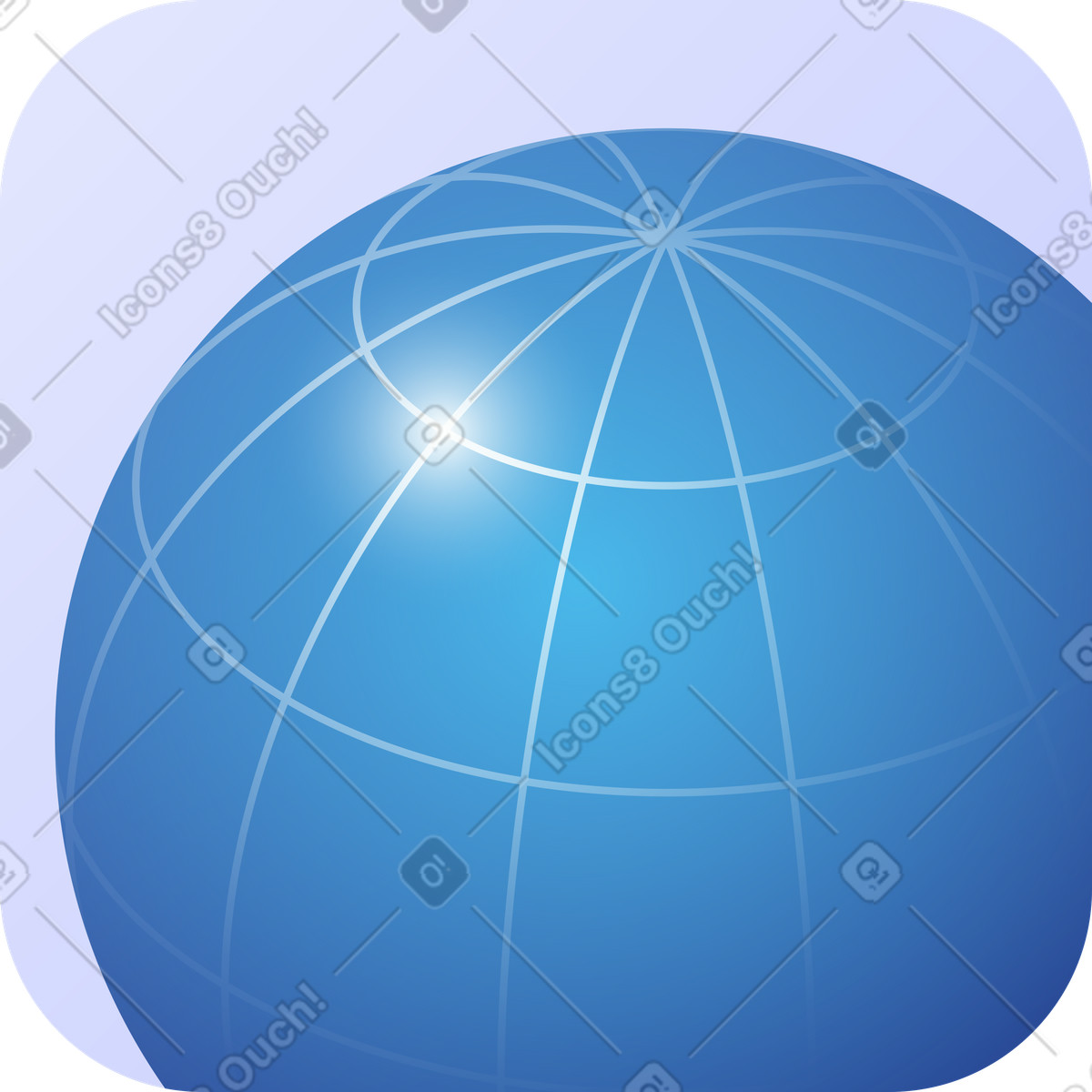 Illustration Rectangle avec globe dans le style Quantum à télécharger aux formats PNG, SVG