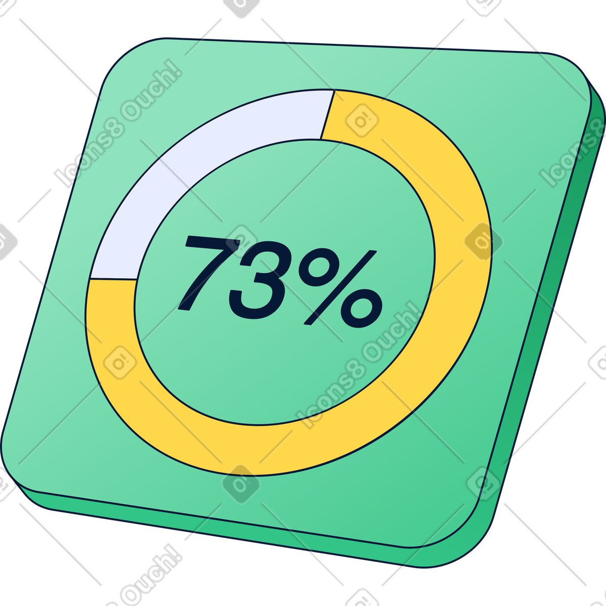 Progress metrics illustration in PNG, SVG