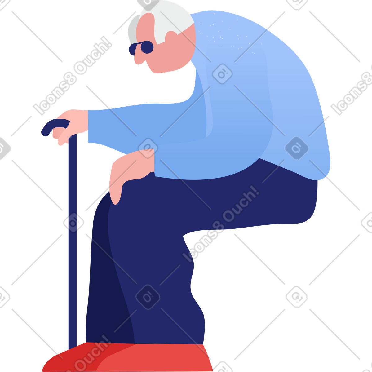 Grandpa sitting illustration elderly clipart images and vectors collection