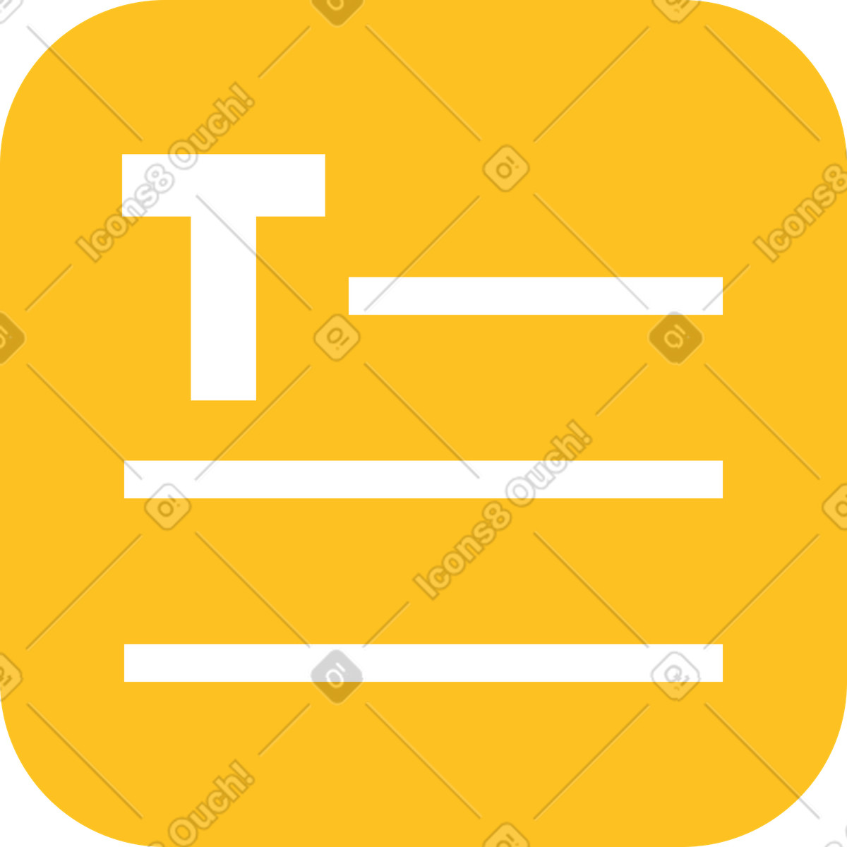 Illustration Icône de texte dans le style Bright à télécharger aux formats PNG, SVG