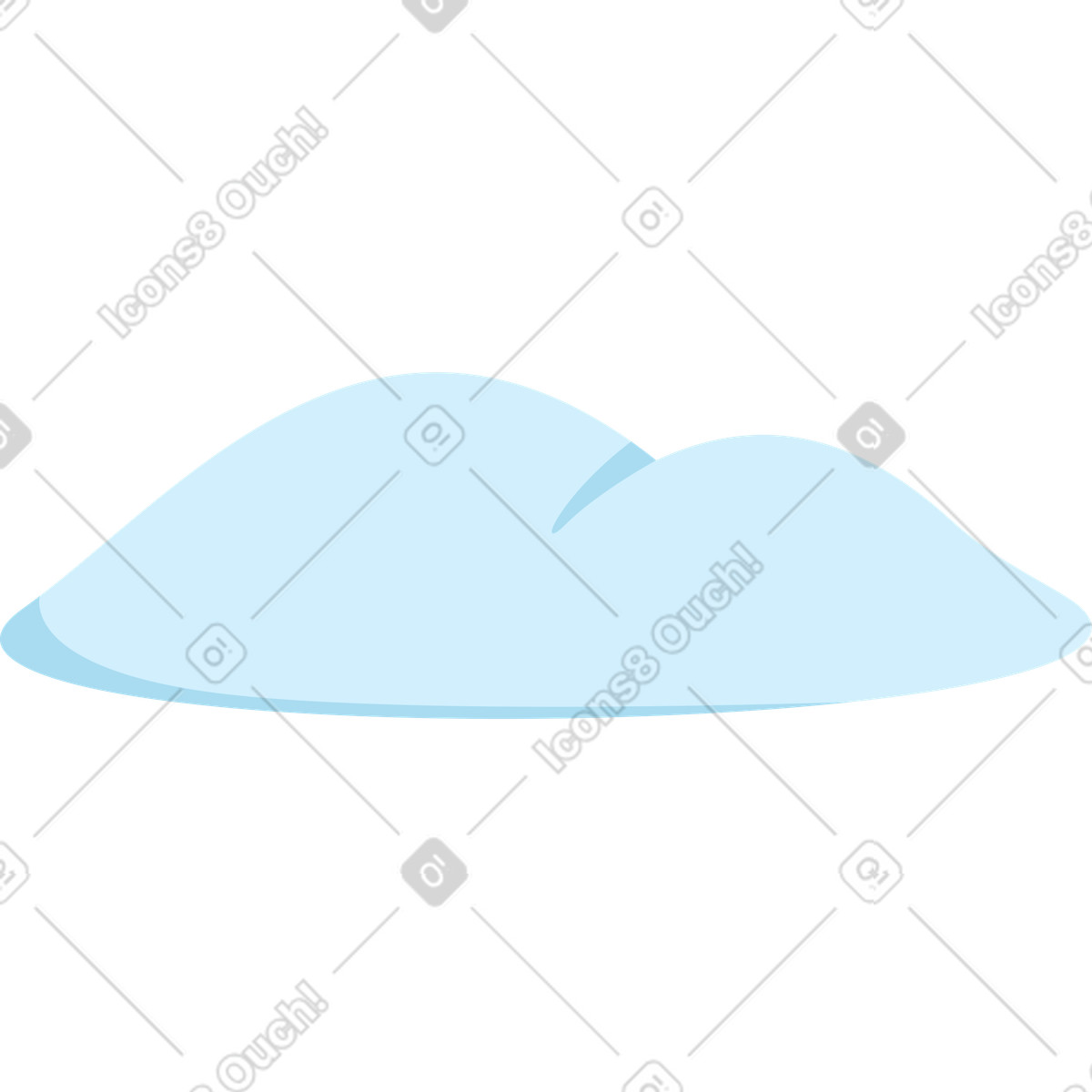 Schneeverwehung-Illustration im Lagom-Stil als Download in PNG, SVG