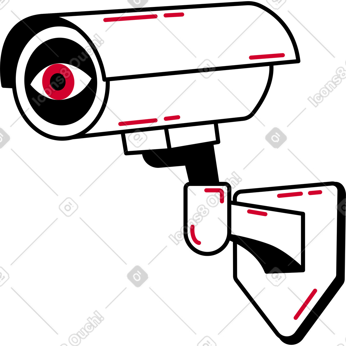 Ilustración Cámara de seguridad en estilo Ruby a descargar en PNG y SVG