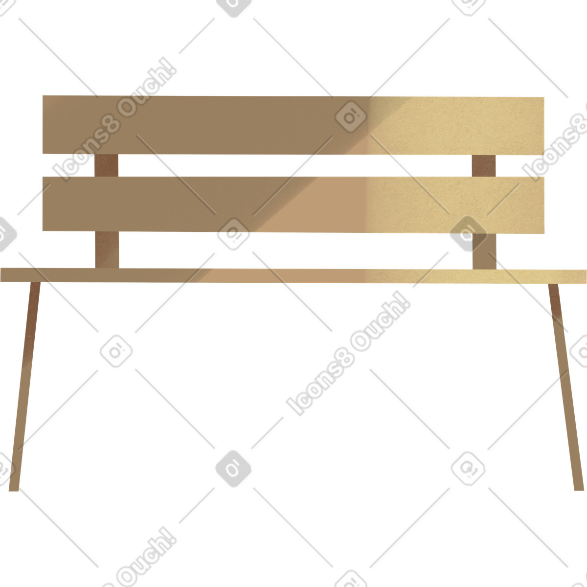 Ilustración Wooden bench en estilo Shine a descargar en PNG y SVG