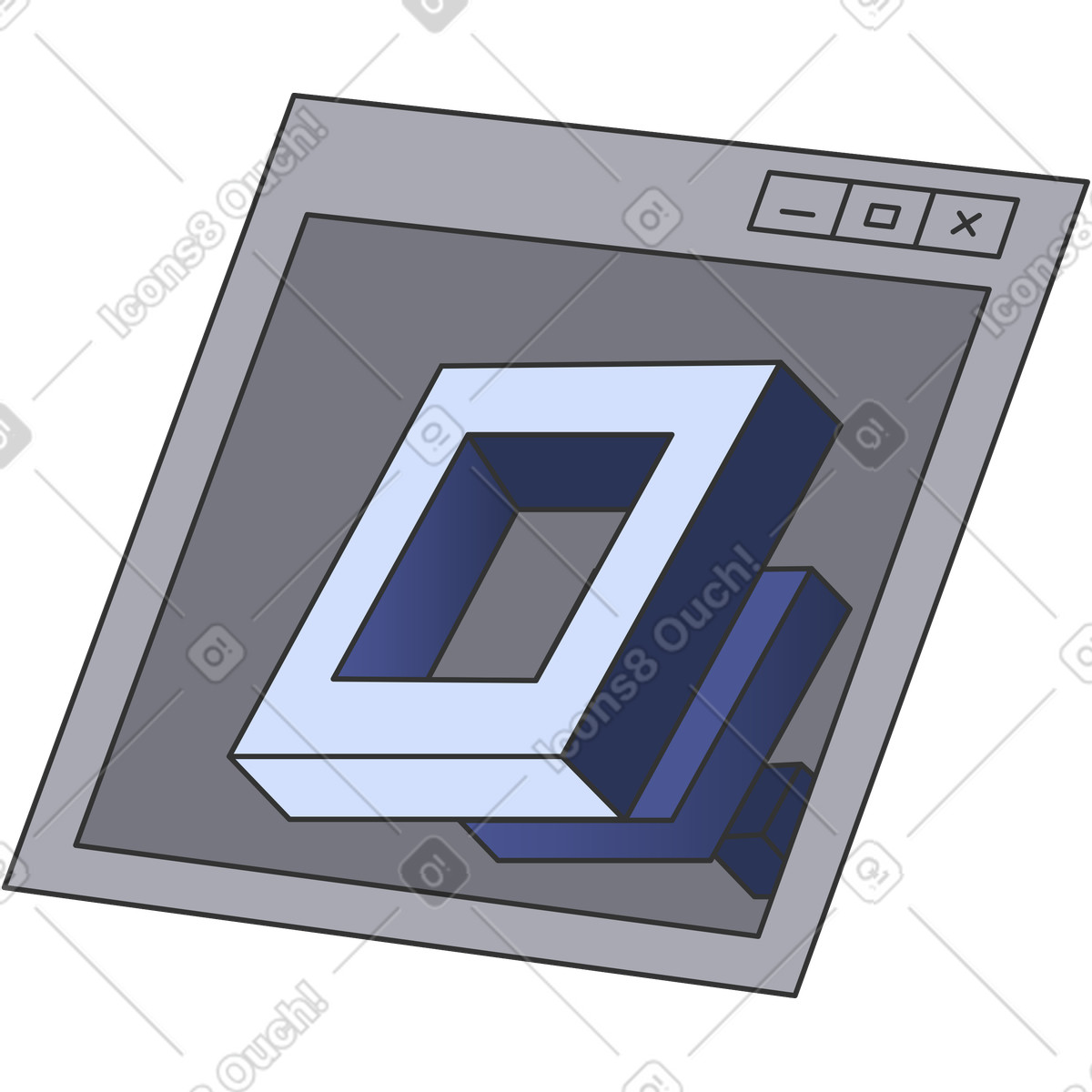 Ilustração de Janela visualização em no estilo Kit para baixar em PNG, SVG