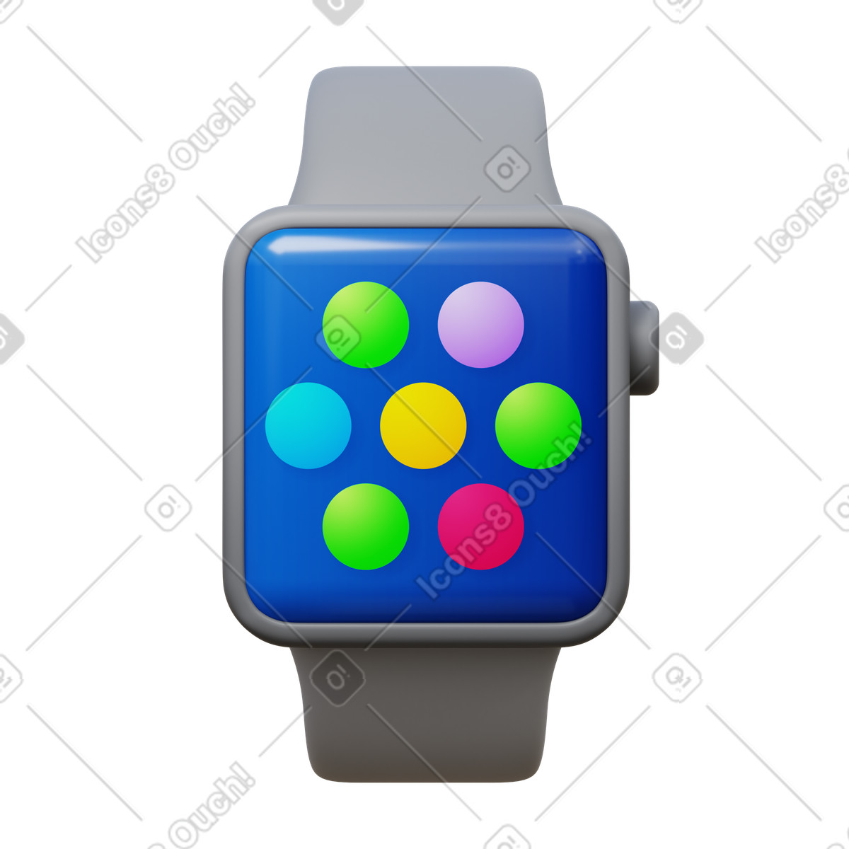 Apple watch illustrazione in stile 3D Fluency scarica in PNG, SVG