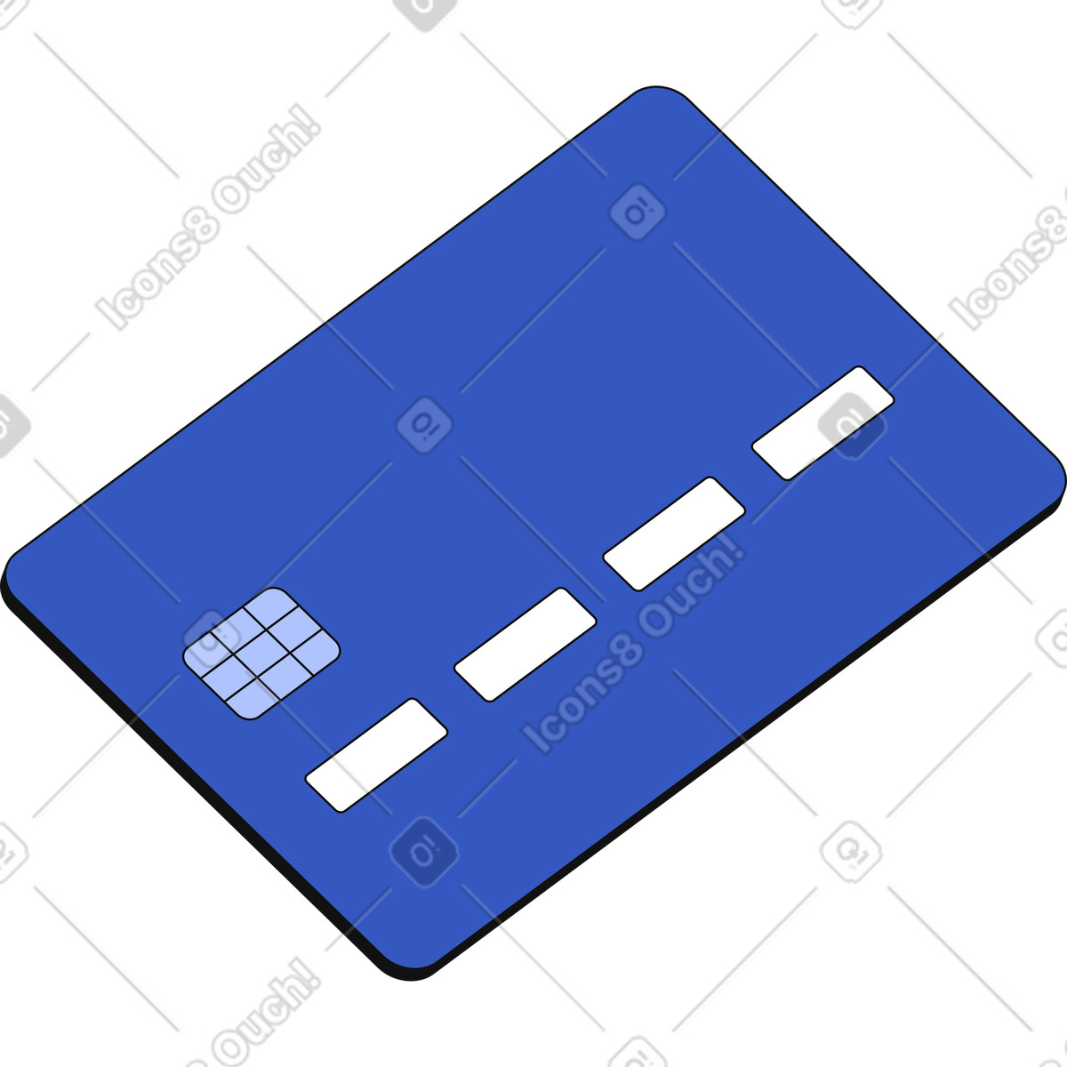 Retro della carta bancaria illustrazione in stile Techny scarica in PNG, SVG