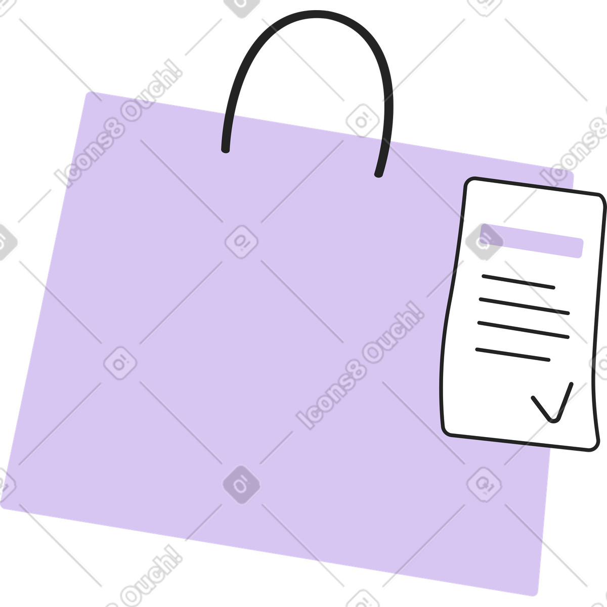Pacchetto con ordine illustrazione in stile Sammy Line scarica in PNG, SVG