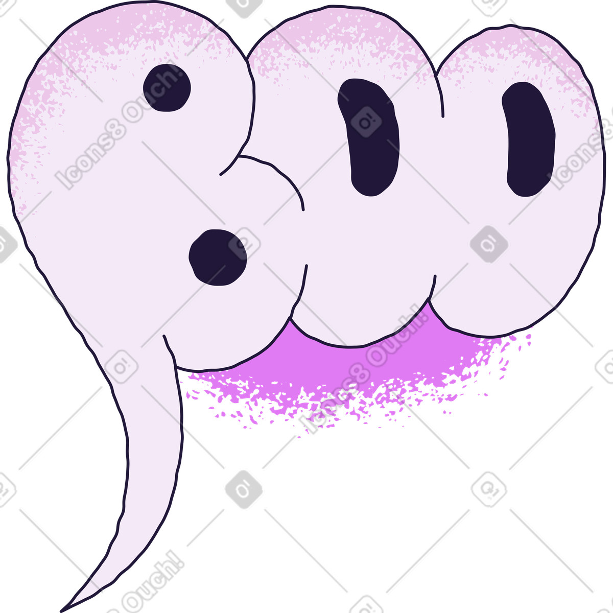 Ilustración Abucheo en estilo Conifer a descargar en PNG y SVG