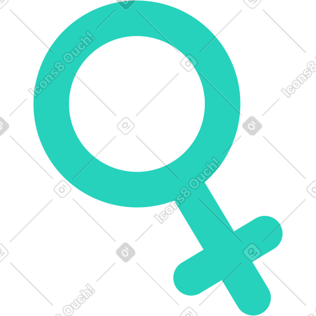 Segno femminile verde illustrazione in stile Rocky scarica in PNG, SVG