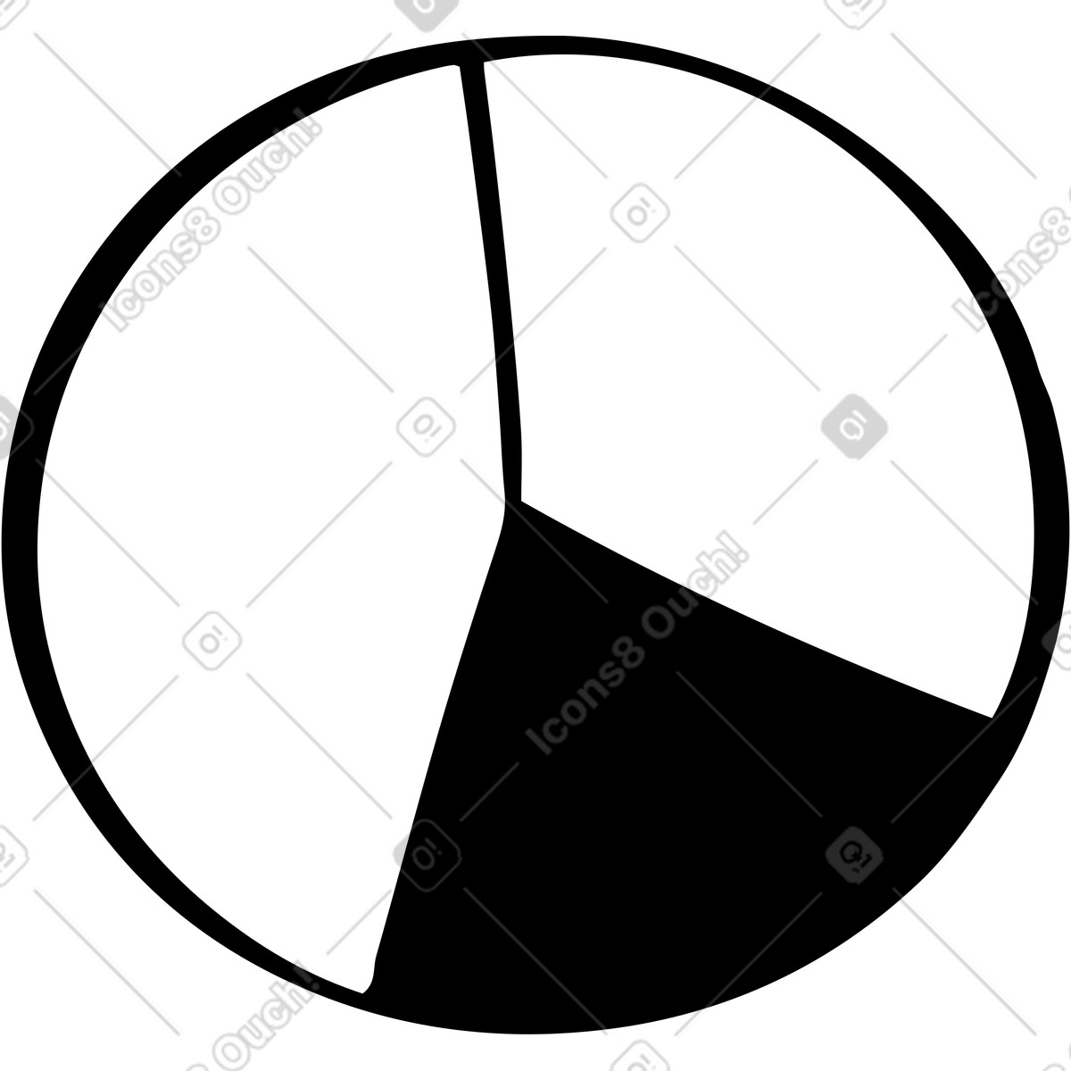 Pie chart illustration in Journal style download in PNG, SVG