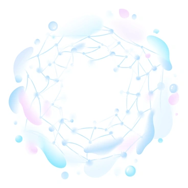 A close-up view of a spider's web adorned with numerous dewdrops that glisten in the morning light. Each dewdrop acts like a tiny prism, reflecting the soft pastel colors of dawn. The web features intricate patterns with delicate threads forming geometric shapes. The background is softly blurred, enhancing the focus on the shimmering droplets and the artistry of the web.