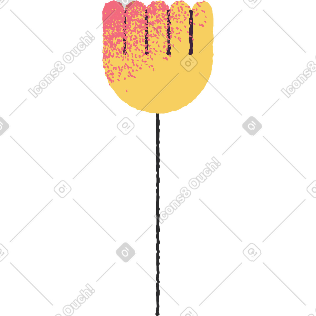 Ilustração de Flor em no estilo Pablo para baixar em PNG, SVG
