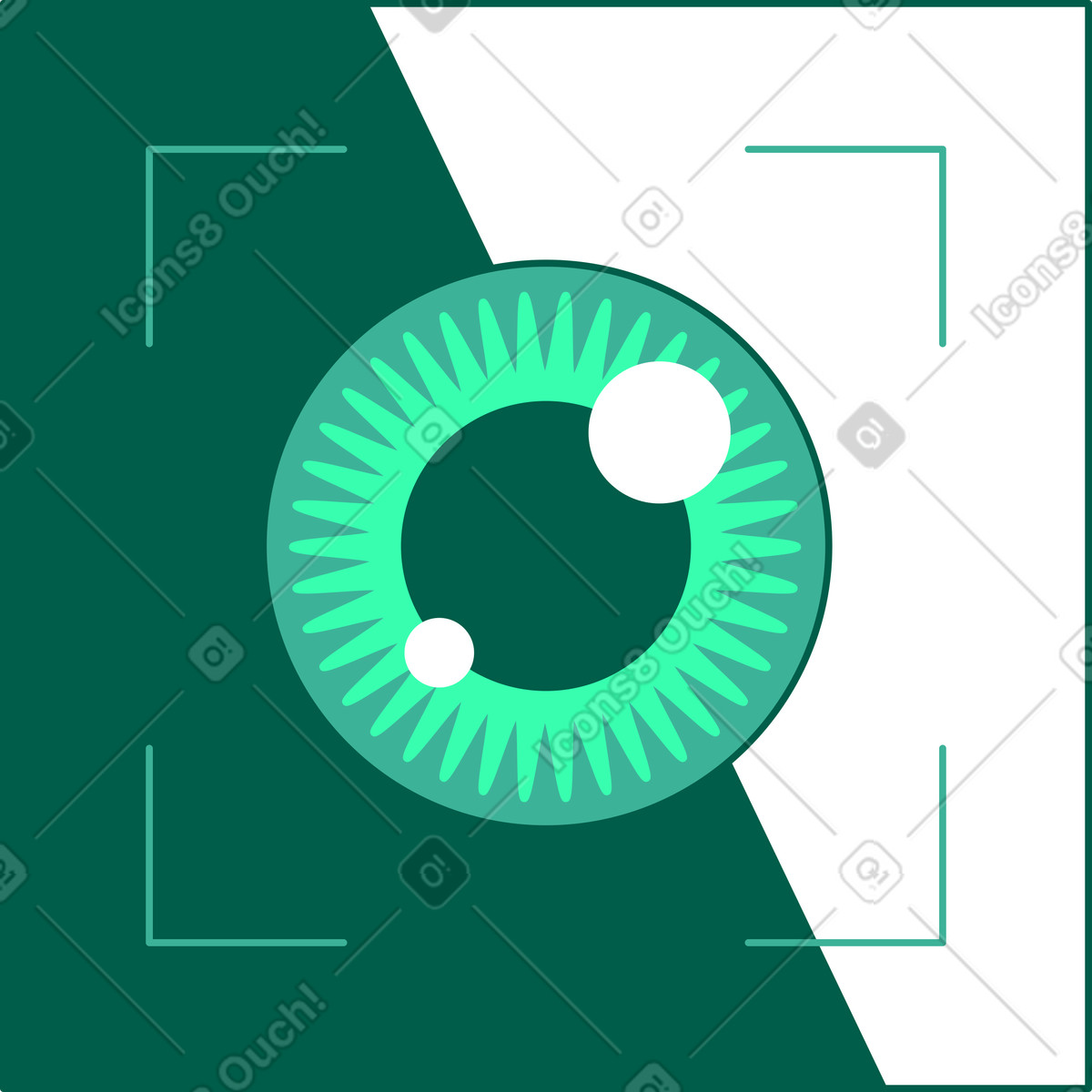 Ilustración Reconocimiento de iris marco en estilo Storyline a descargar en PNG y SVG