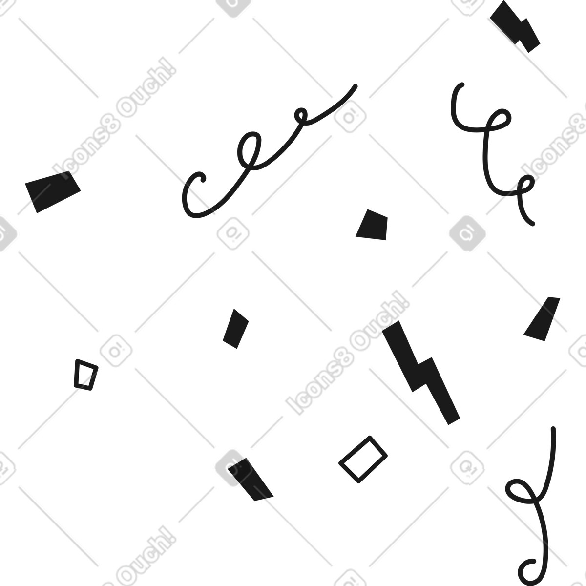 Confetti illustration vibrant clipart colorful graphics available for download in GIF PNG