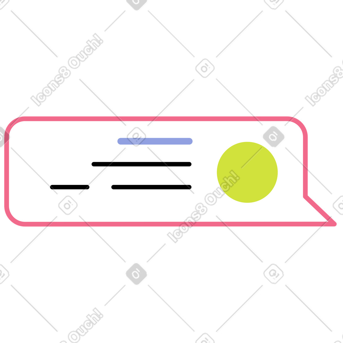 Message illustration in Juicy style download in PNG, SVG