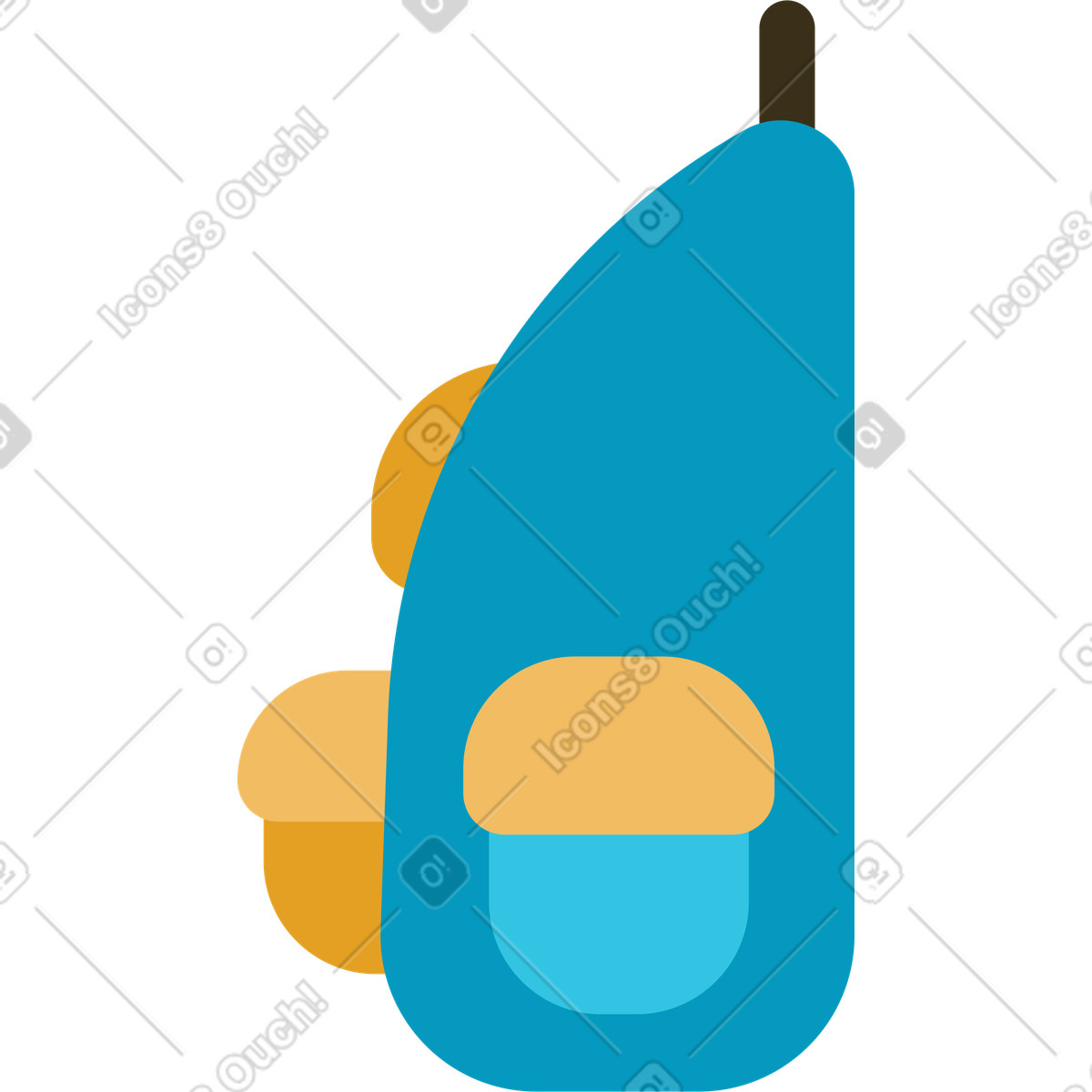 Arabica 스타일의 Backpack 일러스트레이션 PNG, SVG 다운로드