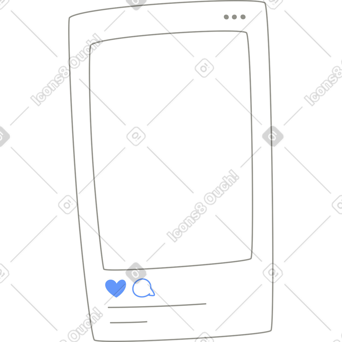 Cornice del post di instagram illustrazione in stile Plain scarica in PNG, SVG