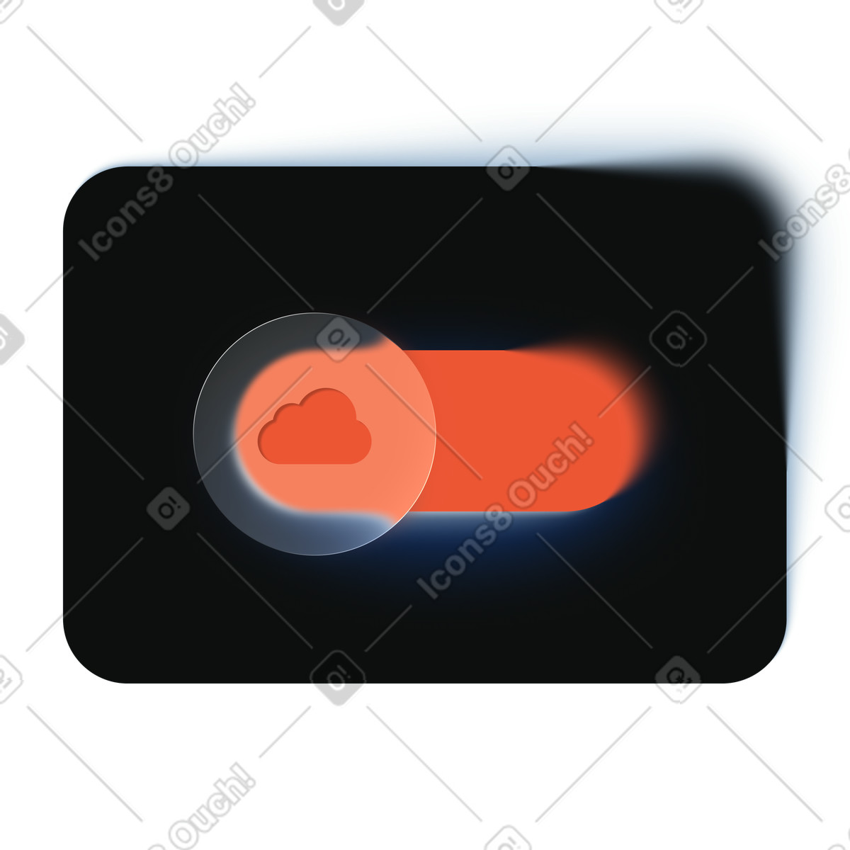 PNG、SVG 形式の クラウドデータ同期スライダー、オンラインバックアップと同期コントロール イラスト