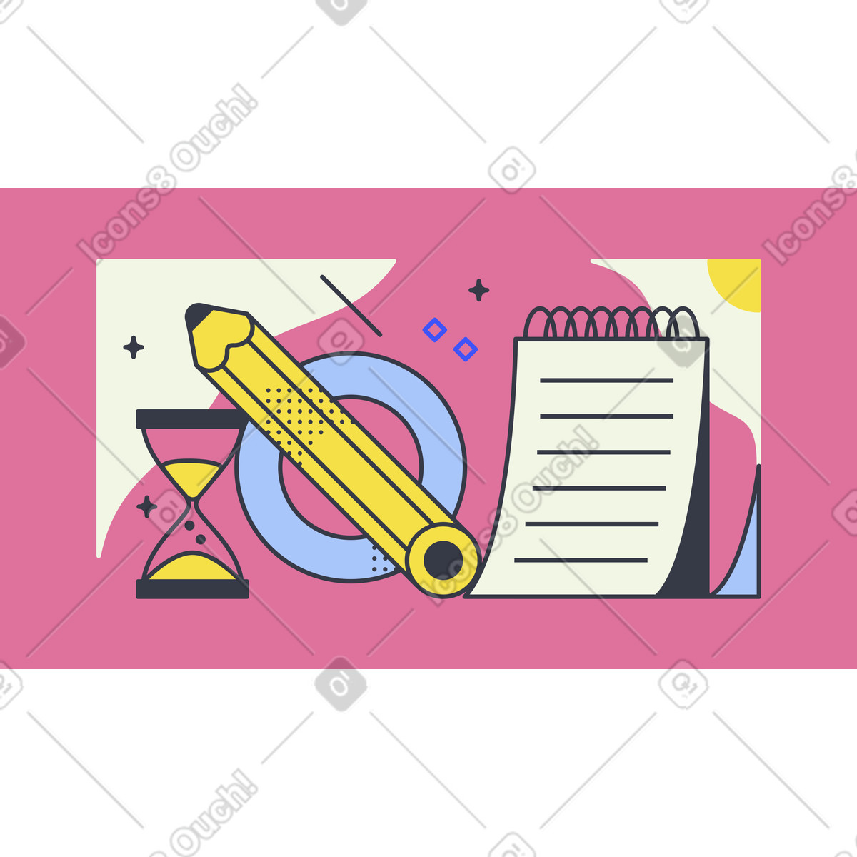 Having job animated illustration in Abstract style download in GIF, Lottie (JSON), AE