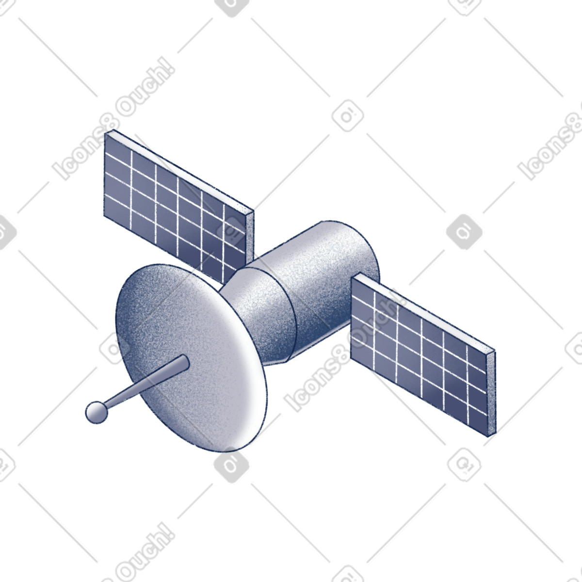 Illustration Satellite dans le style Haze à télécharger aux formats PNG, SVG