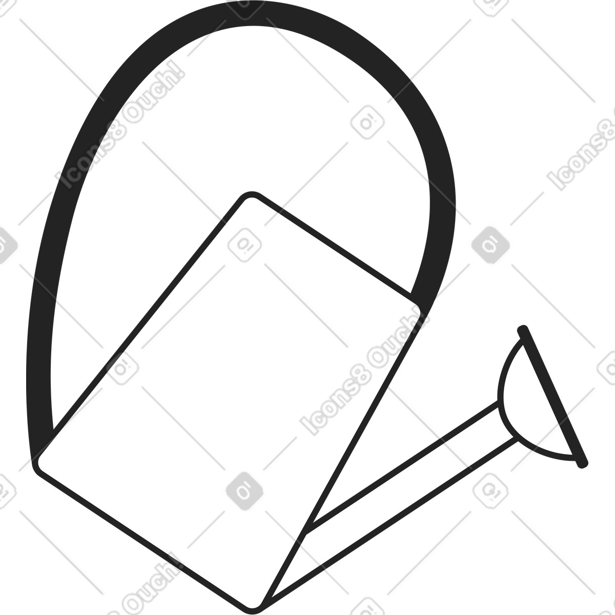 Gießkanne-Illustration im Sammy Line-Stil als Download in PNG, SVG