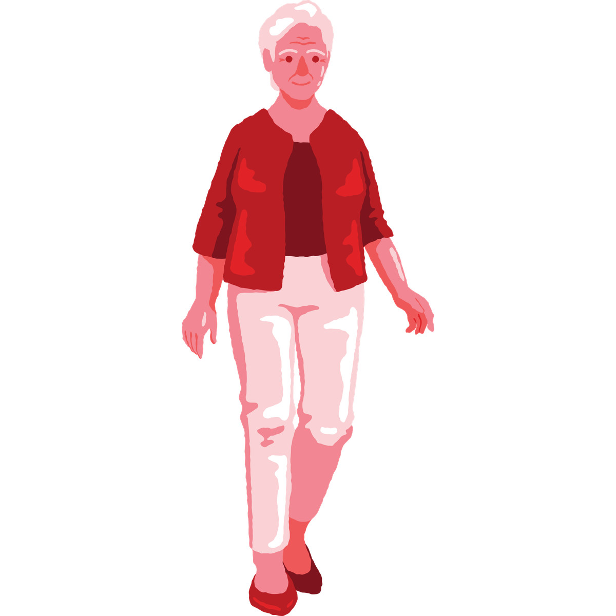 Ilustración Old woman standing en estilo Cherry a descargar en PNG y SVG
