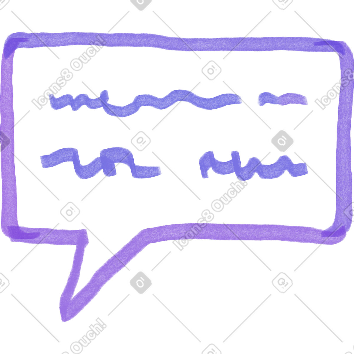Marker スタイルの Speech bubble with text のイラストをPNG、SVG形式でダウンロード