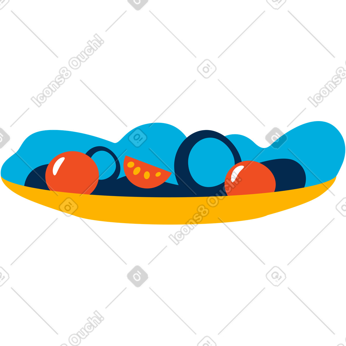 Salad illustration in Flame style download in PNG, SVG