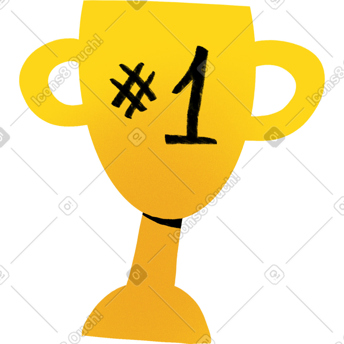 First place cup-Illustration im Bonny-Stil als Download in PNG, SVG