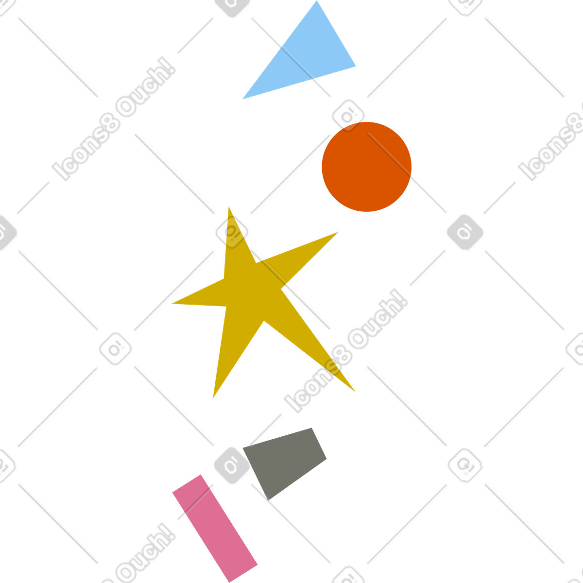 Ilustração de Formas geométricas em no estilo Vector para baixar em PNG, SVG