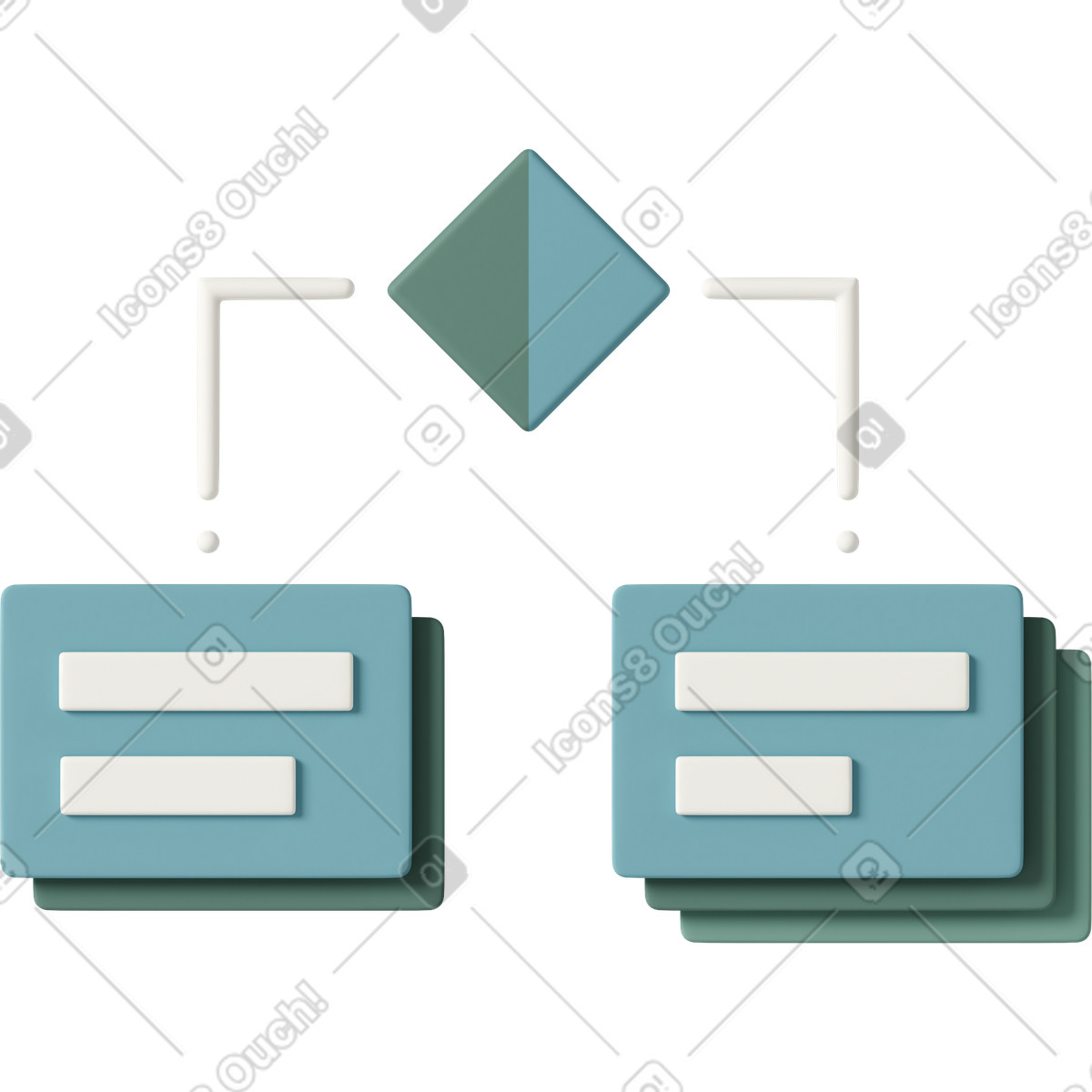 Иллюстрация Network workflow в стиле 3D Casual life — скачать в форматах PNG, SVG