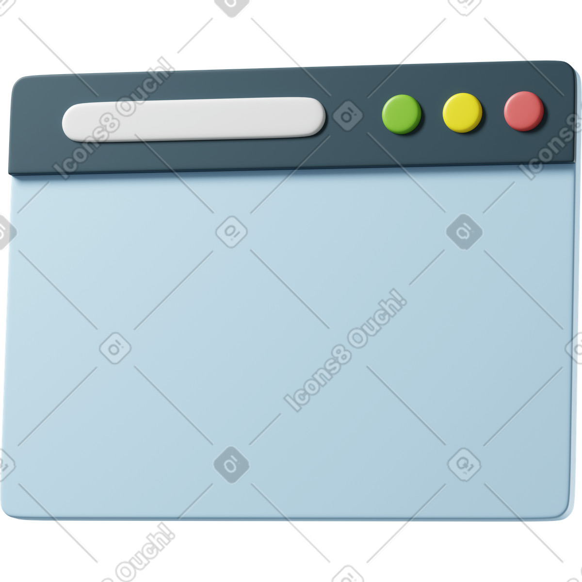 Perspective empty browser window digital interface drawing outline illustration clipart