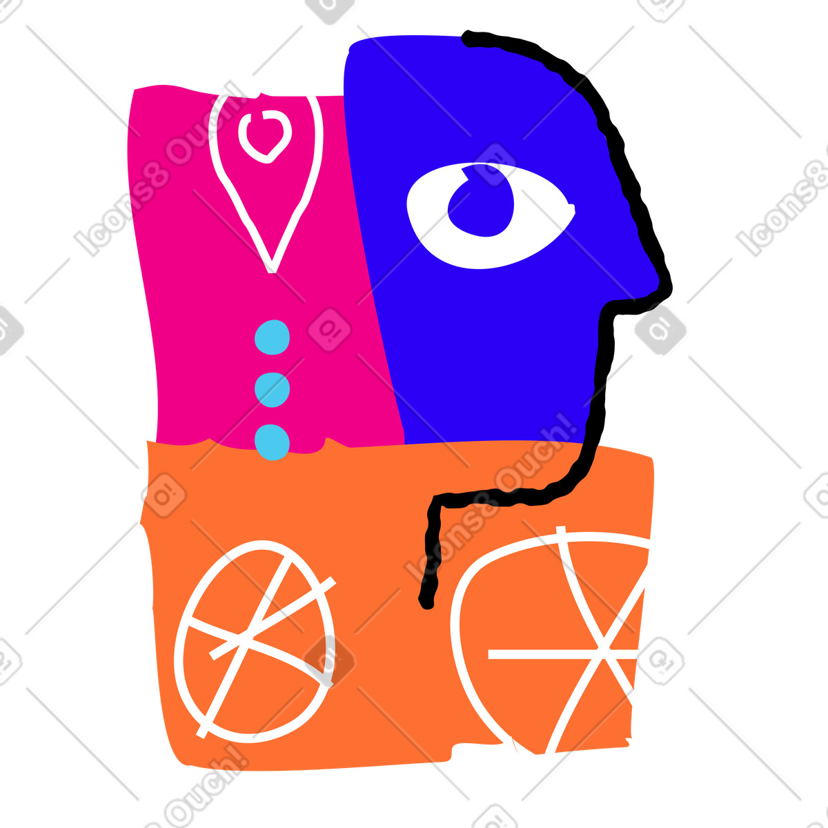 下载 Puzzle 风格的 骑自行车 动画插图，支持 GIF、Lottie （JSON）、AE 格式