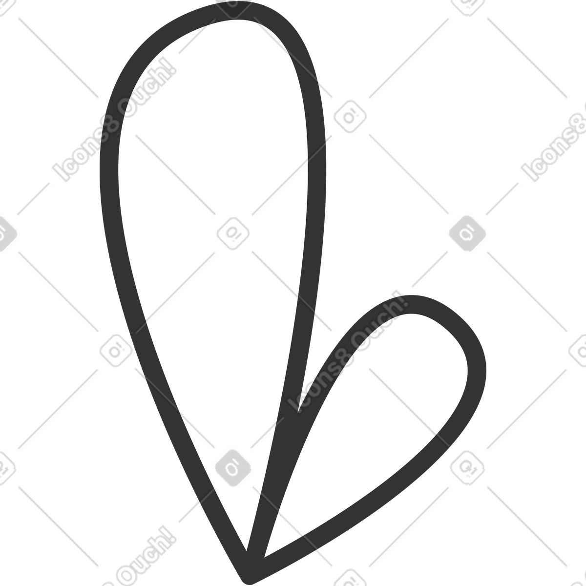 Crayon スタイルの White big and small leaves with black outline のイラストをPNG、SVG形式でダウンロード