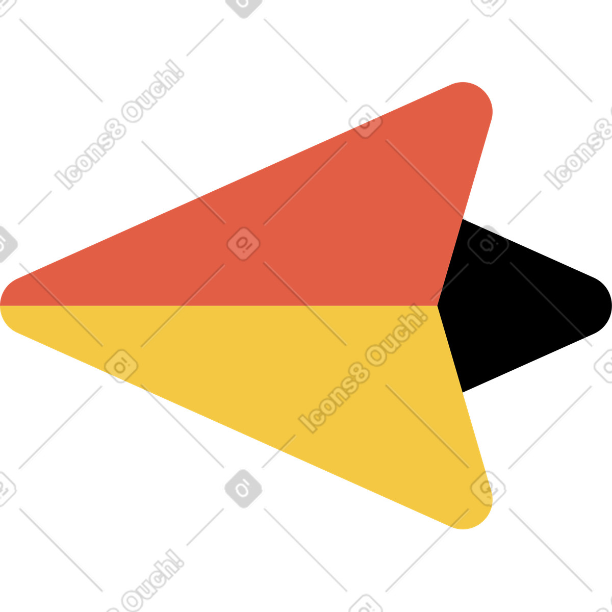 Ilustração de Seta do cursor em no estilo Flat para baixar em PNG, SVG