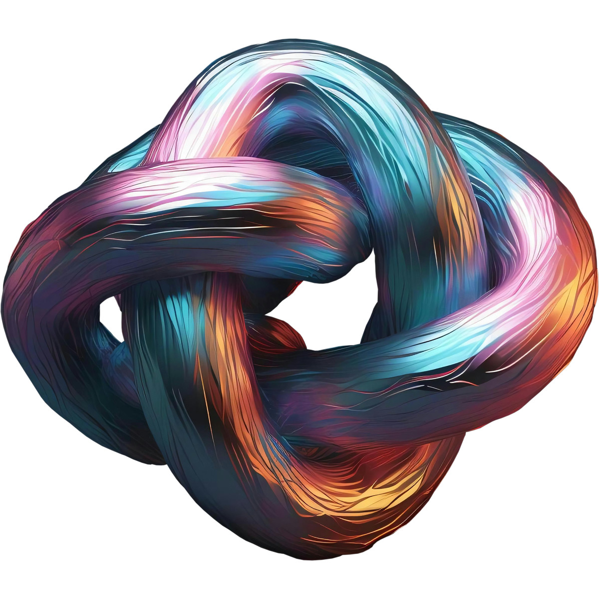 Metallische abstrakte bunte 3d-form-Illustration im Metallic-Stil als Download in PNG, SVG