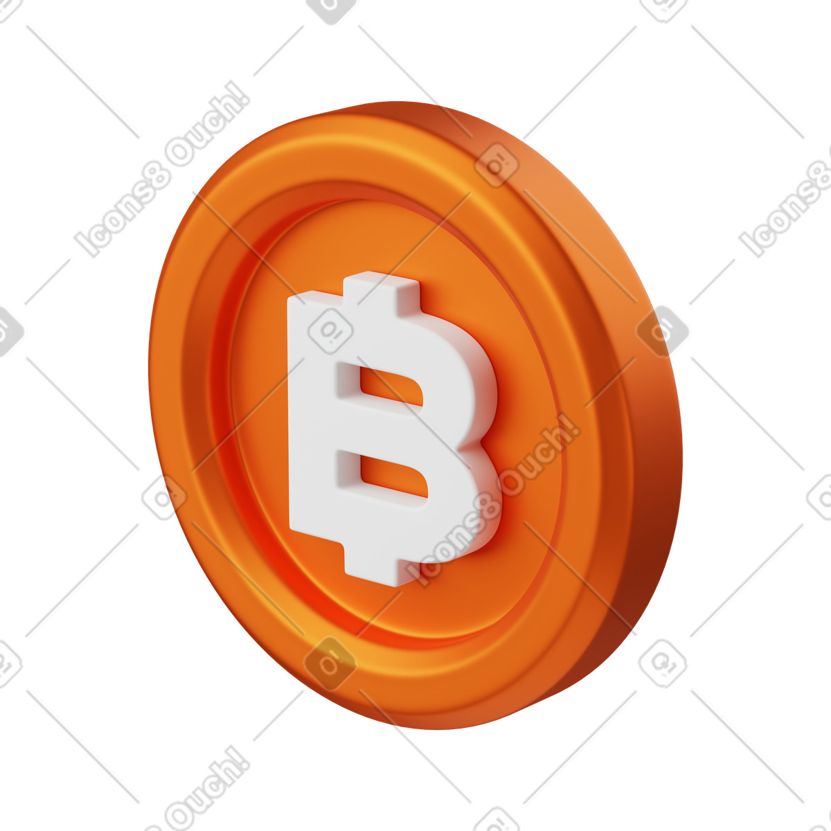 Bitcoin coin illustration in PNG, SVG