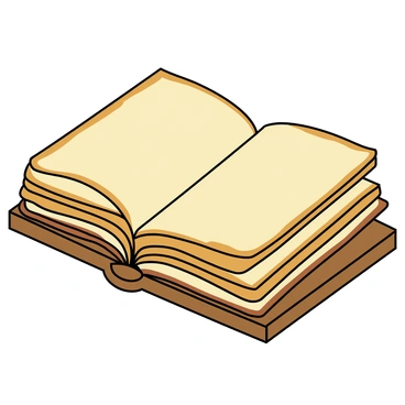 An open book with pages made from thin slices of bread