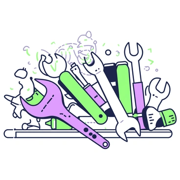 An abstract artwork made from used and rusty tools arranged creatively.