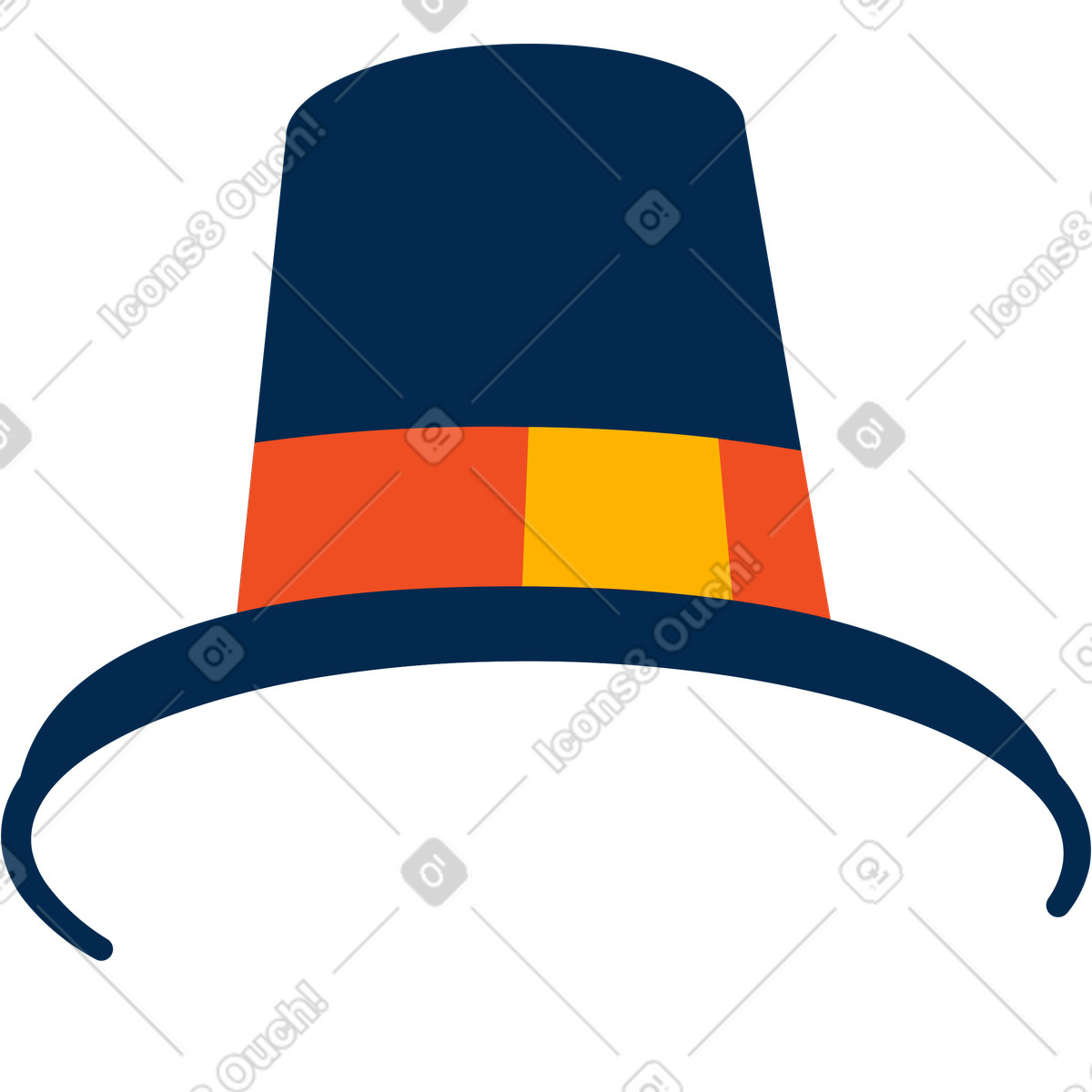 Ilustración Sombrero de copa en estilo Flame a descargar en PNG y SVG