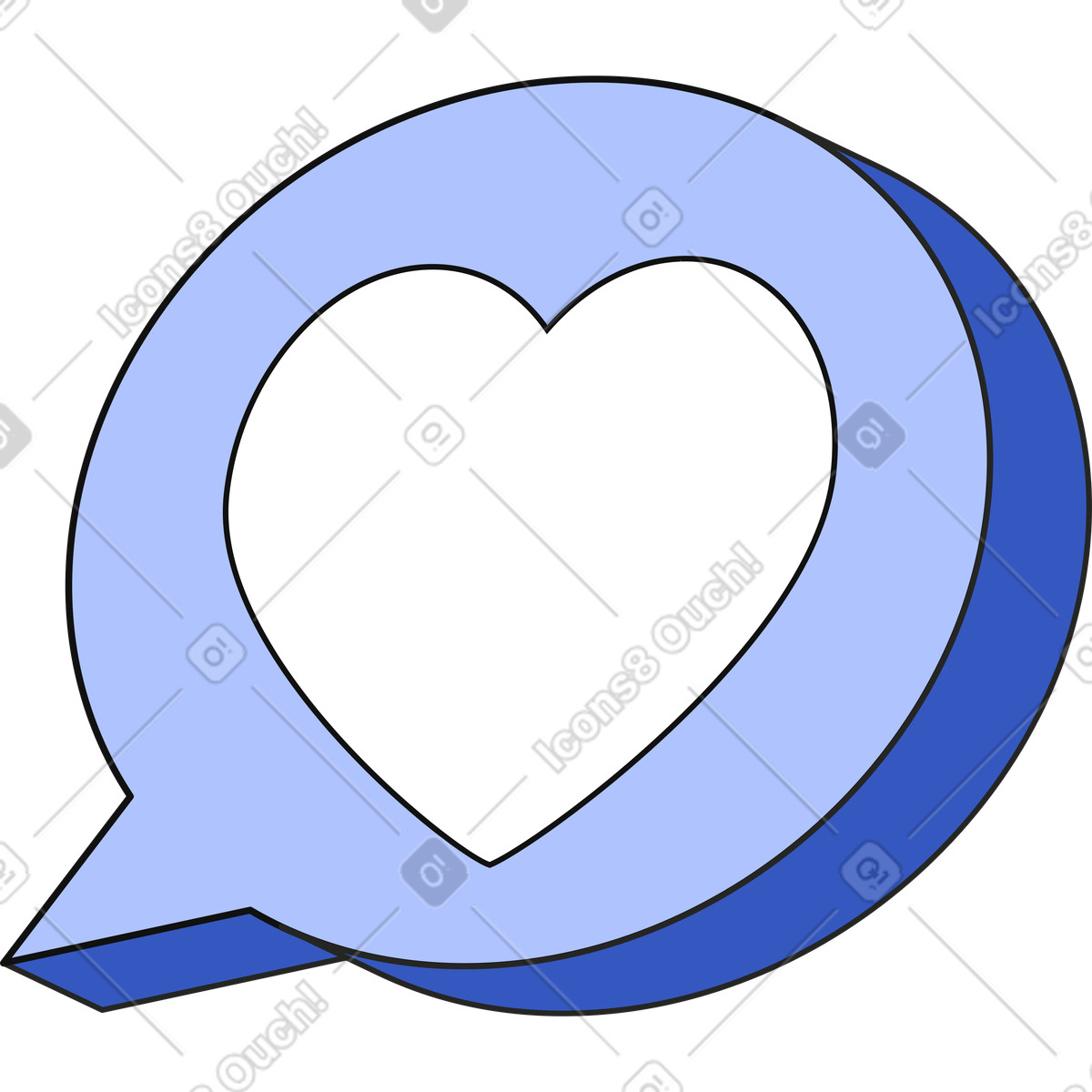 Fumetto con il cuore illustrazione in stile Techny scarica in PNG, SVG