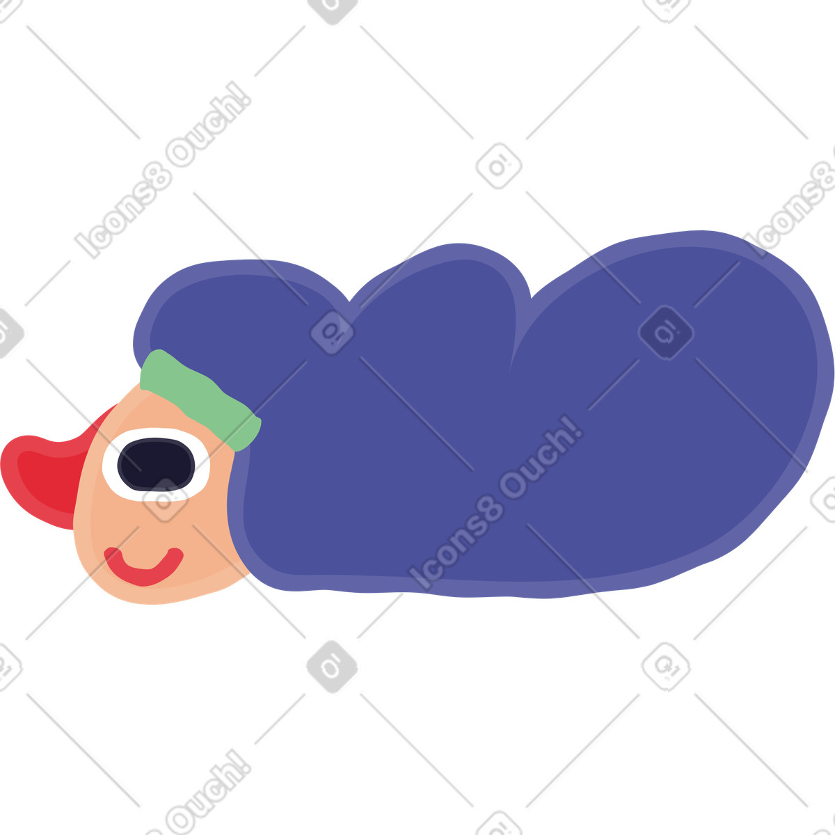 Illustration Tête dans le style Stripy à télécharger aux formats PNG, SVG